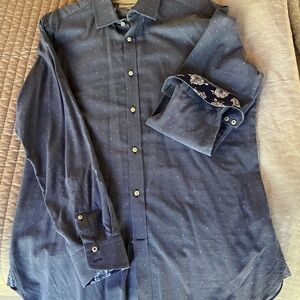 Ted Baker Blue Dress Shirt Classic Formal Design